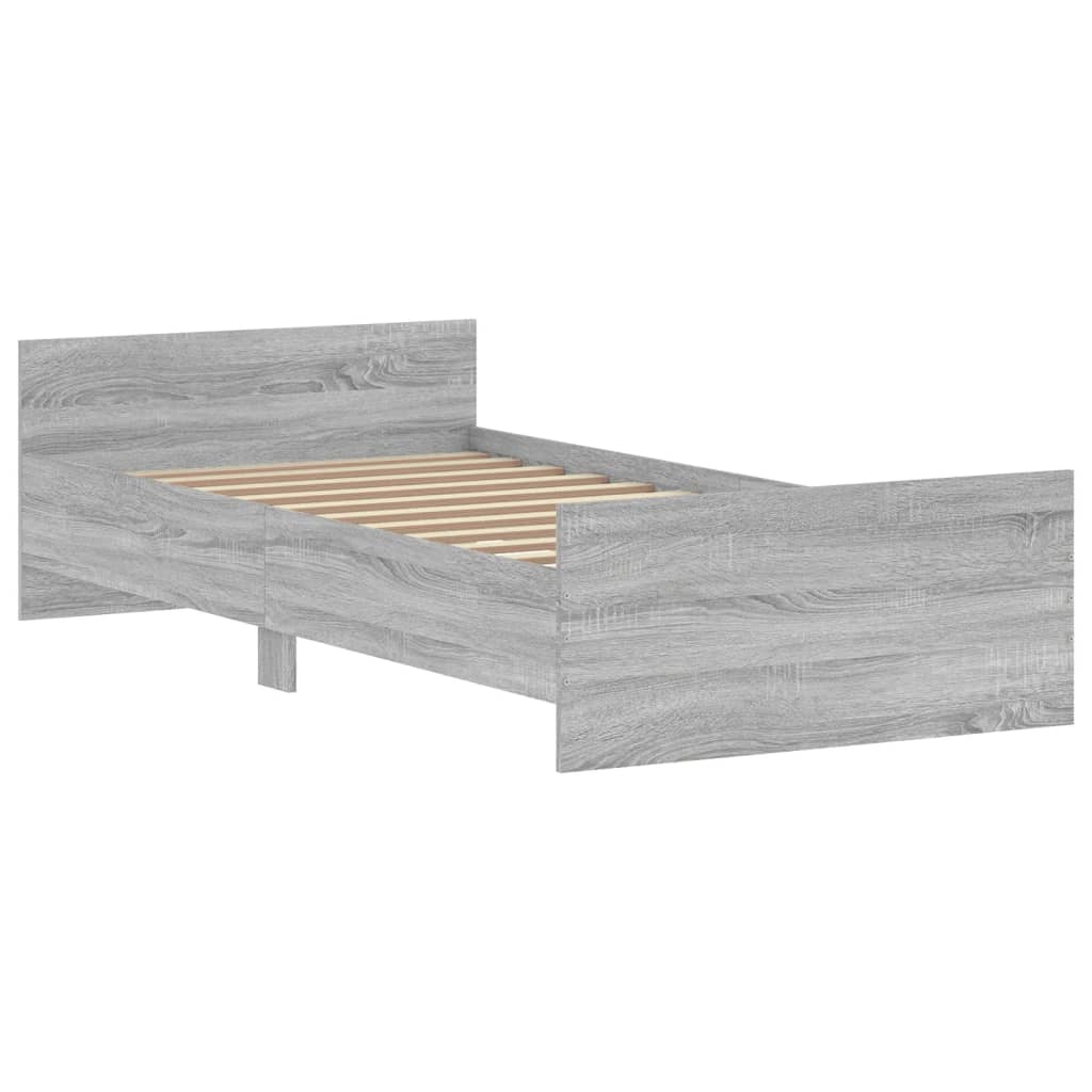 Cadre de lit sans matelas sonoma gris 100x200 cm