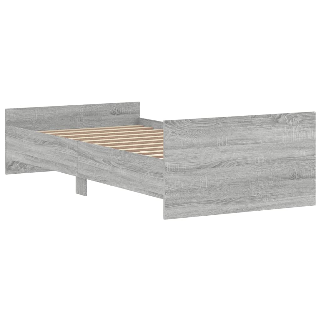 Cadre de lit sans matelas sonoma gris 100x200 cm