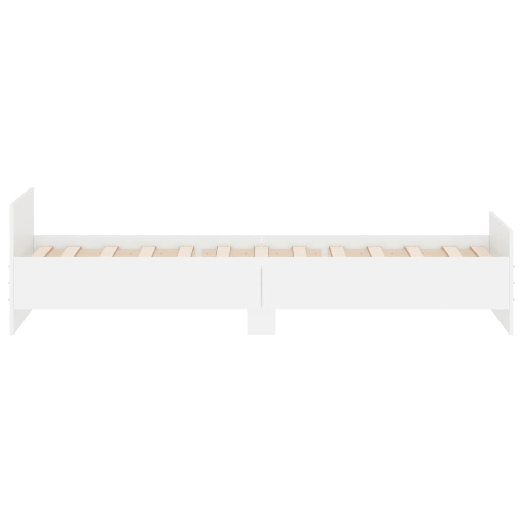 Cadre de lit sans matelas blanc 90x190 cm bois d'ingénierie