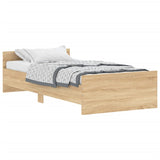 Bed frame without mattress sonoma oak 90x190 cm