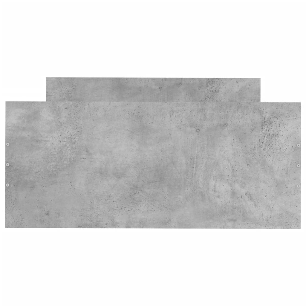 Cadre de lit sans matelas gris béton 90x190 cm