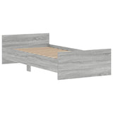 Bed frame without mattress sonoma gray 90x190 cm