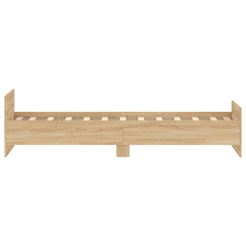 Bed frame without mattress sonoma oak 75x190 cm