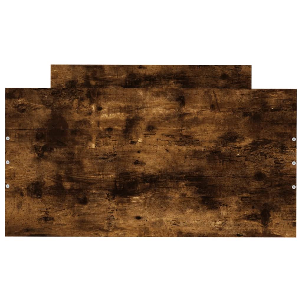 Cadre de lit sans matelas chêne fumé 75x190cm bois d'ingénierie