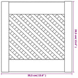 Portes d'armoires en treillis 2 pcs 39,5x39,5 cm pin massif