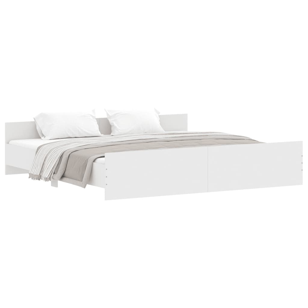 Bed frame without mattress white 200x200 cm