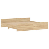 Bed frame without mattress sonoma oak 200x200 cm