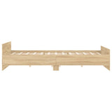 Bed frame without mattress sonoma oak 200x200 cm