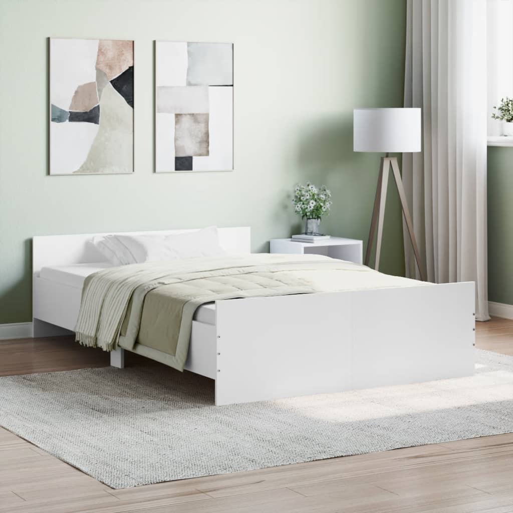 Cadre de lit sans matelas blanc 120x200 cm