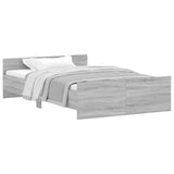 Cadre de lit sans matelas sonoma gris 120x200 cm