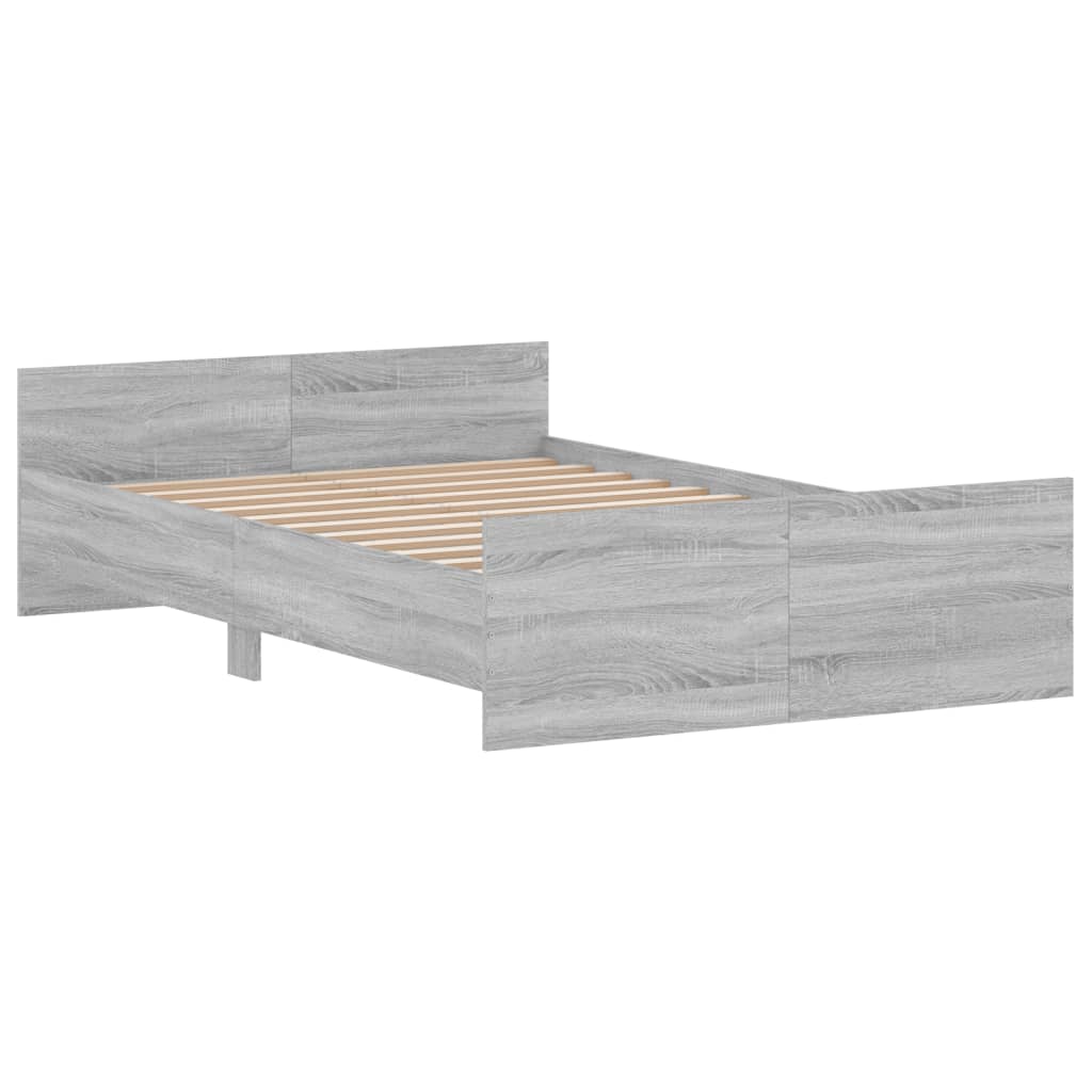 Cadre de lit sans matelas sonoma gris 120x200 cm