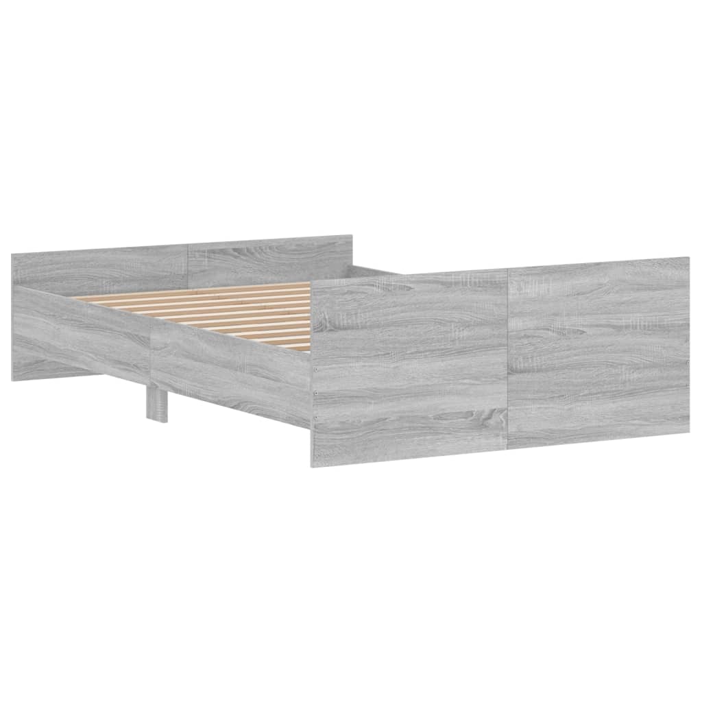 Cadre de lit sans matelas sonoma gris 120x200 cm