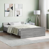 Cadre de lit sans matelas sonoma gris 120x200 cm