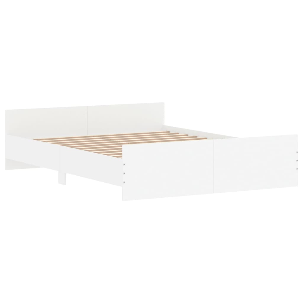 Cadre de lit sans matelas blanc 140x200 cm