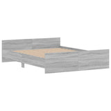 Cadre de lit sans matelas sonoma gris 140x200 cm