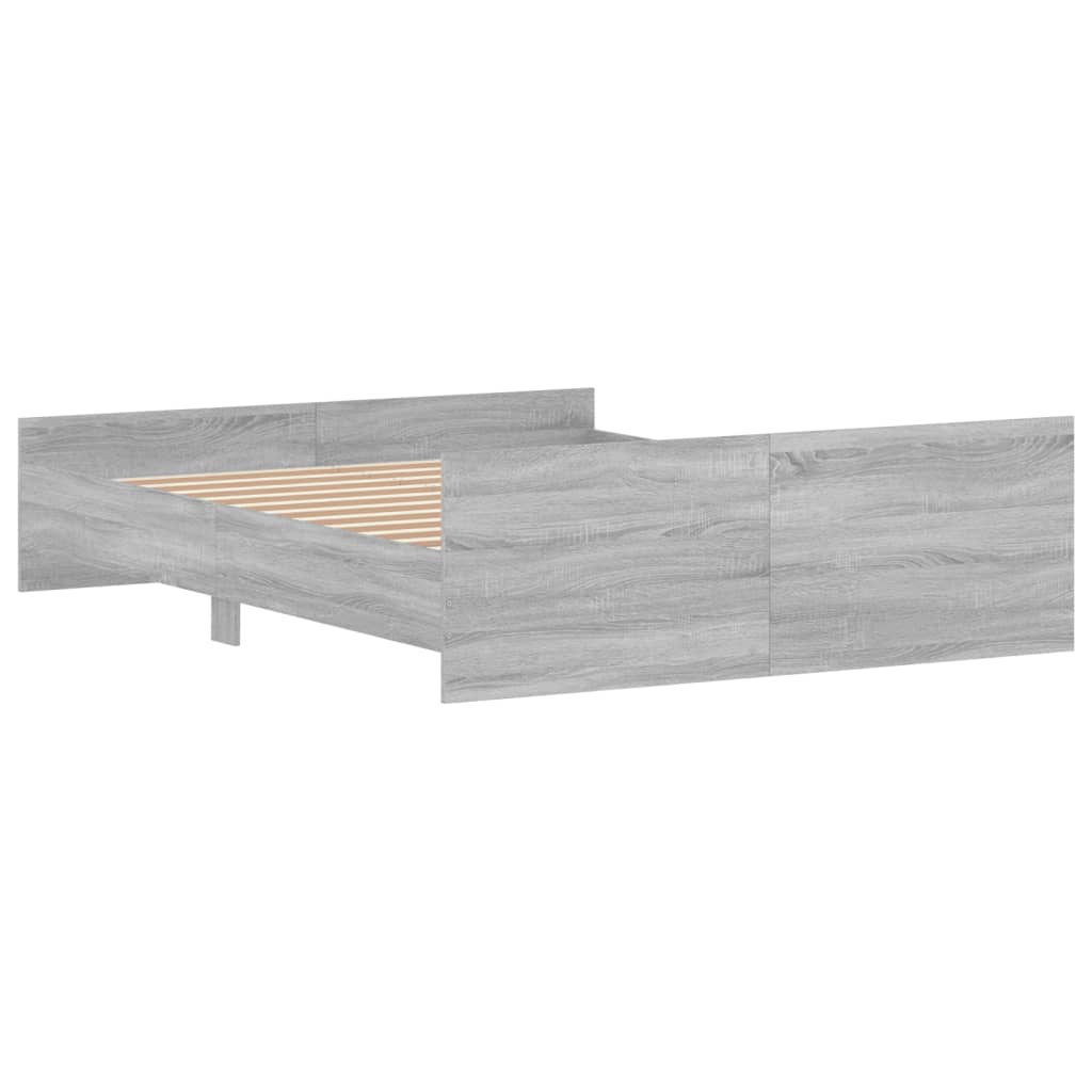 Cadre de lit sans matelas sonoma gris 140x200 cm