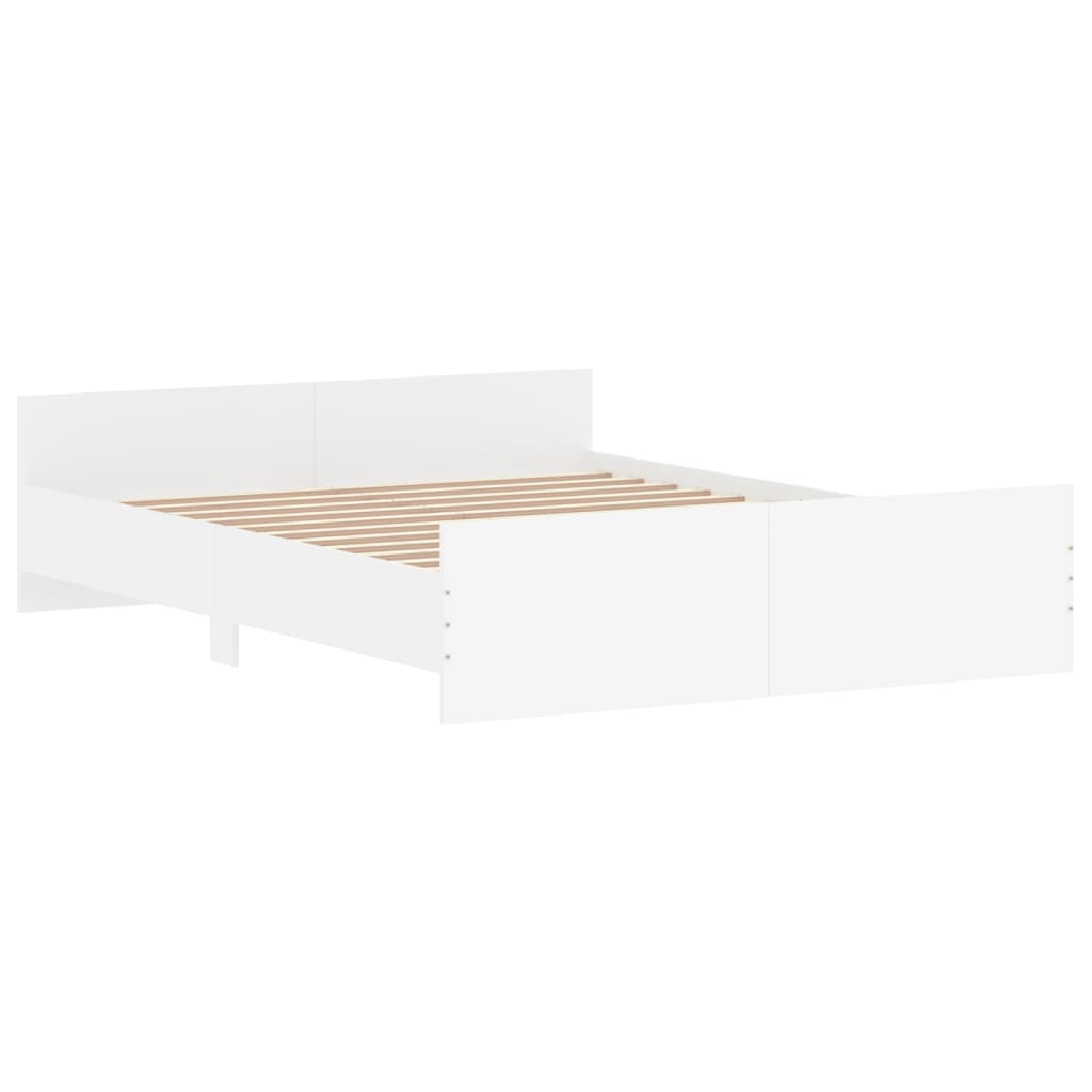 Cadre de lit sans matelas blanc 150x200 cm