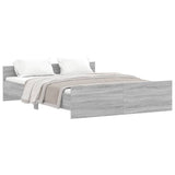 Cadre de lit sans matelas sonoma gris 150x200 cm