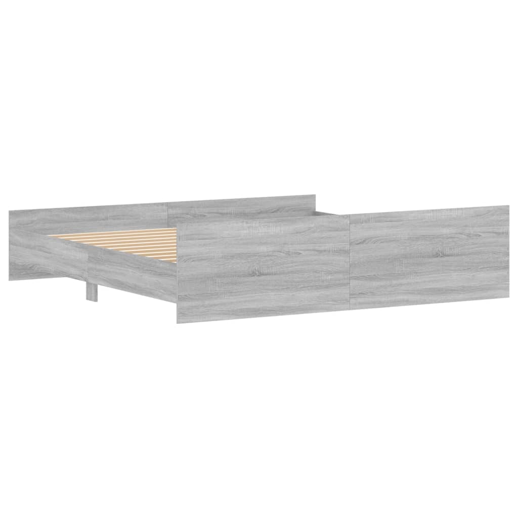 Cadre de lit sans matelas sonoma gris 180x200 cm