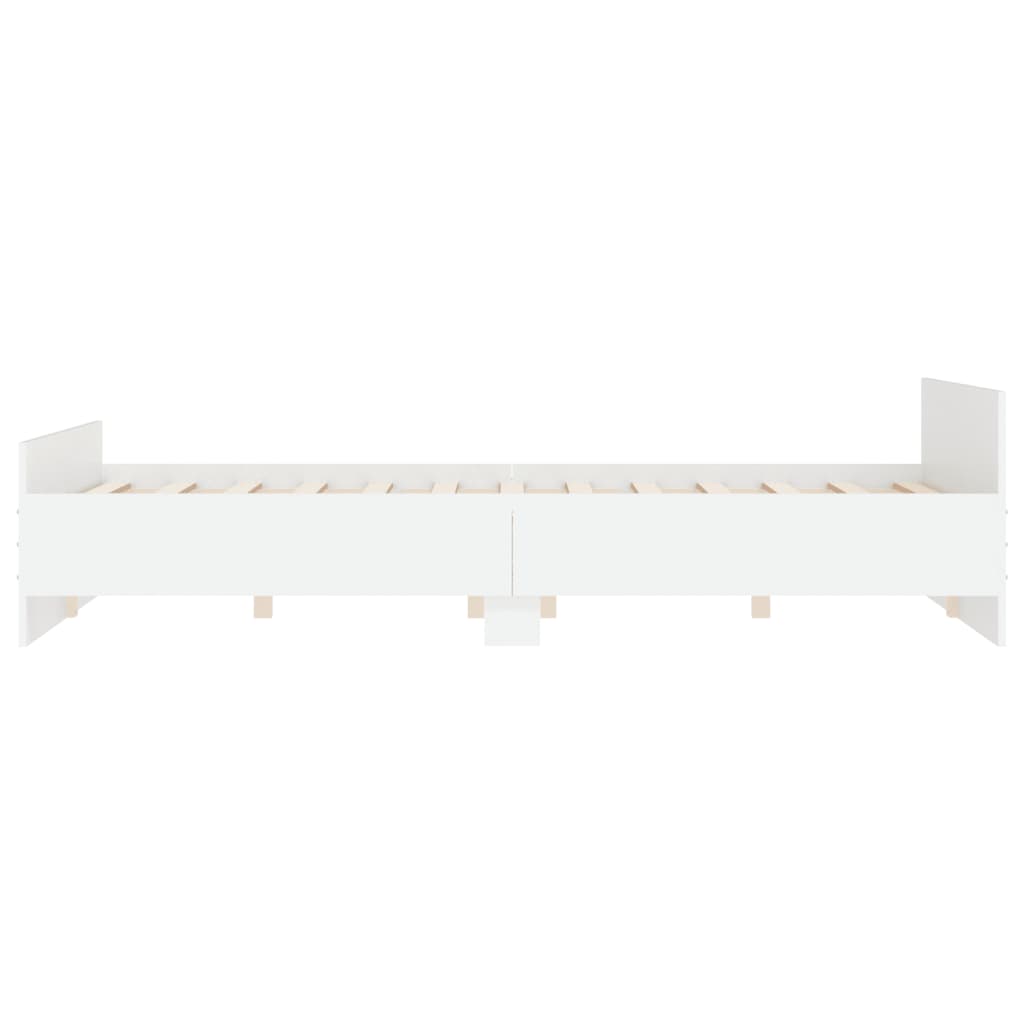 Cadre de lit sans matelas blanc 120x190 cm