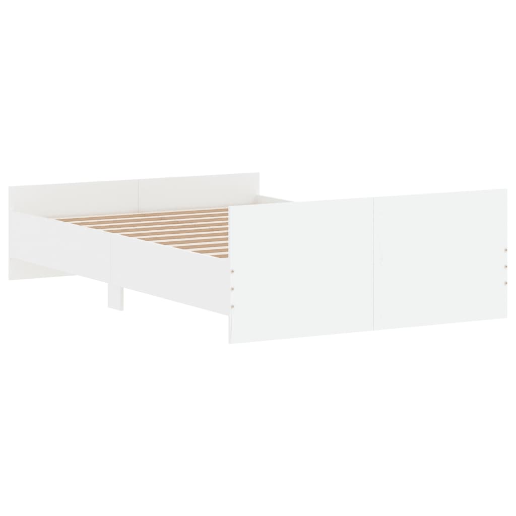 Cadre de lit sans matelas blanc 120x190 cm