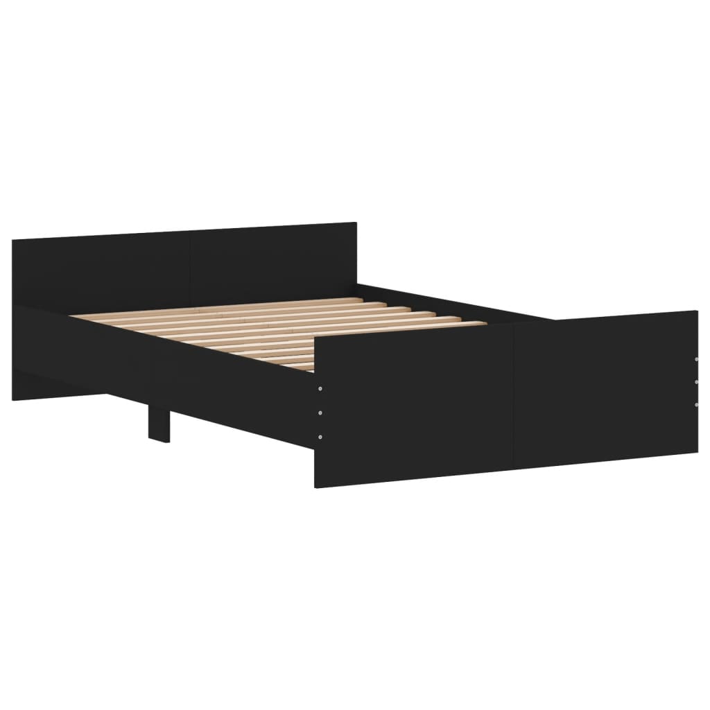 Cadre de lit sans matelas noir 120x190 cm