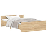 Bed frame without mattress sonoma oak 120x190 cm