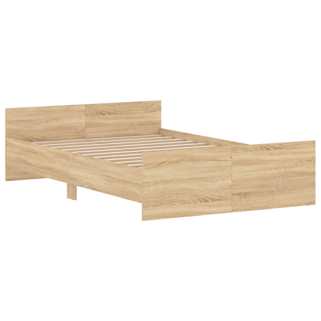 Bed frame without mattress sonoma oak 120x190 cm