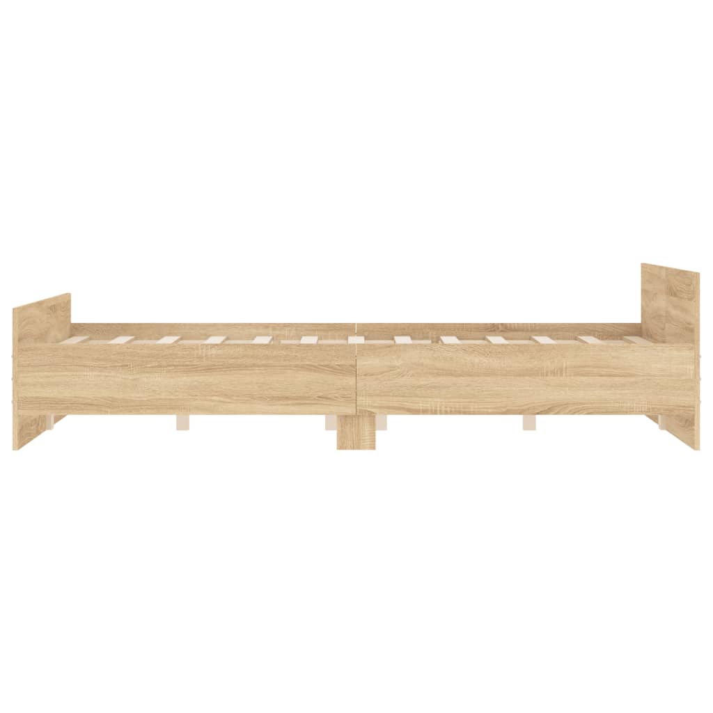 Bed frame without mattress sonoma oak 120x190 cm