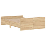 Bed frame without mattress sonoma oak 120x190 cm