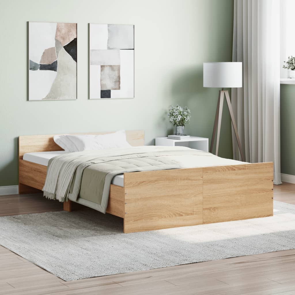 Bed frame without mattress sonoma oak 120x190 cm