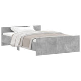 Cadre de lit sans matelas gris béton 120x190 cm