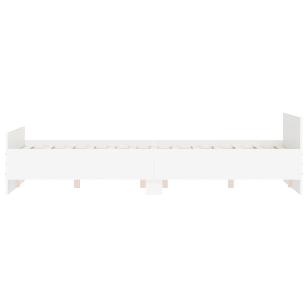 Cadre de lit sans matelas blanc 140x190 cm