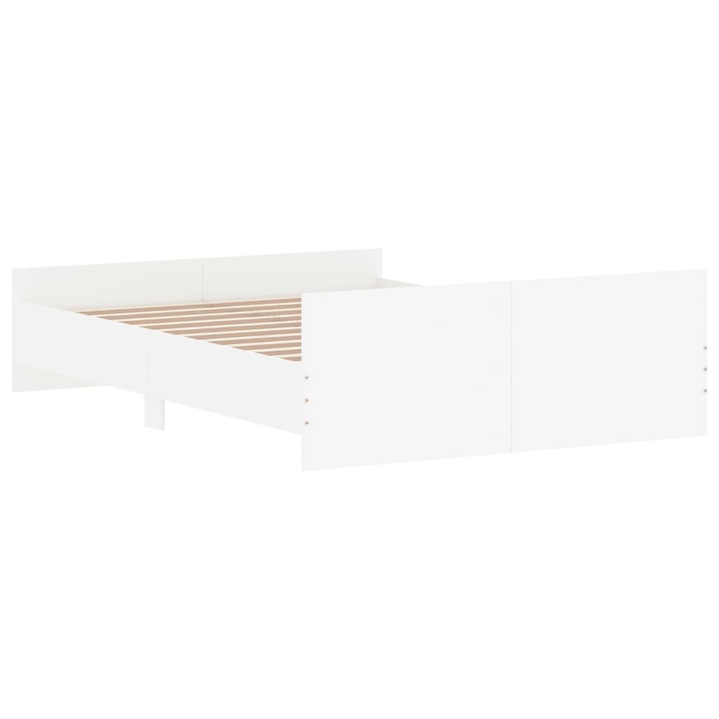 Cadre de lit sans matelas blanc 140x190 cm