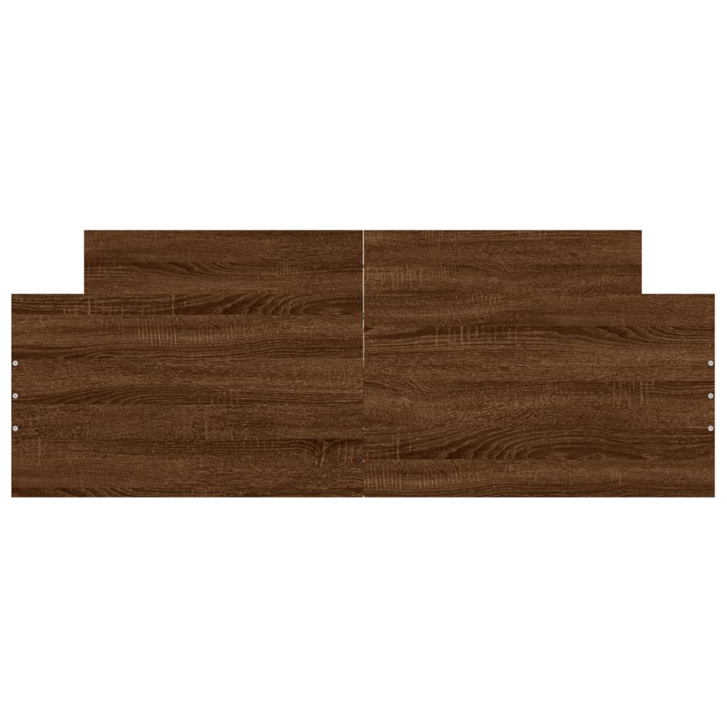 Cadre de lit sans matelas chêne marron 140x190 cm