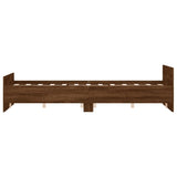 Cadre de lit sans matelas chêne marron 140x190 cm