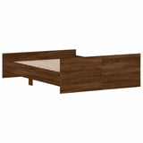 Cadre de lit sans matelas chêne marron 140x190 cm