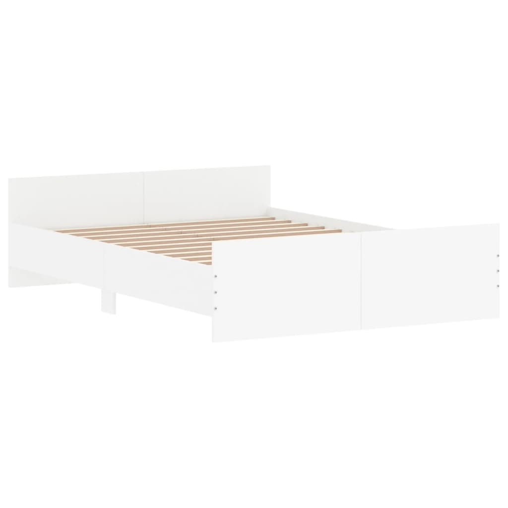 Cadre de lit sans matelas blanc 135x190 cm