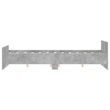 Bed frame without mattress concrete gray 135x190 cm