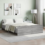 Cadre de lit sans matelas sonoma gris 135x190 cm