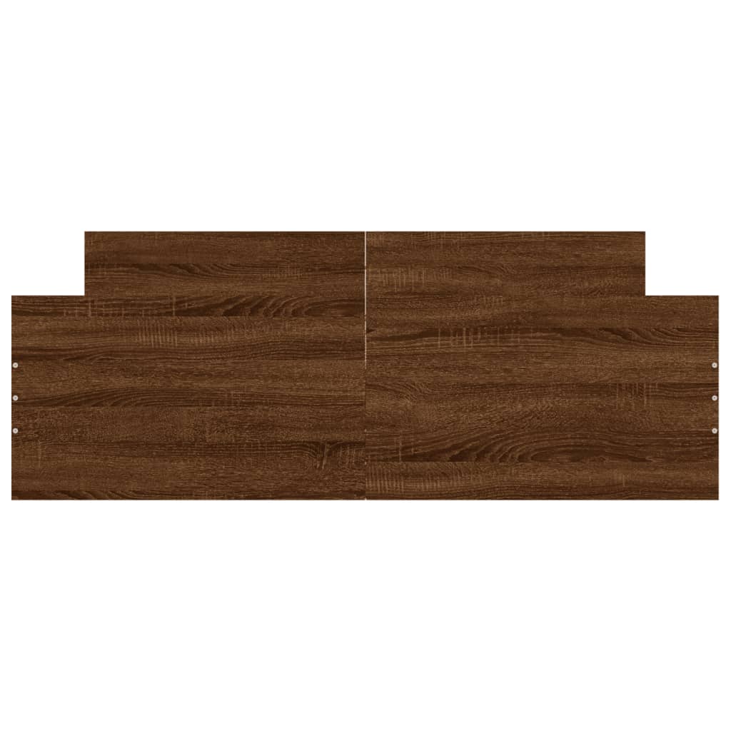 Cadre de lit sans matelas chêne marron 135x190 cm