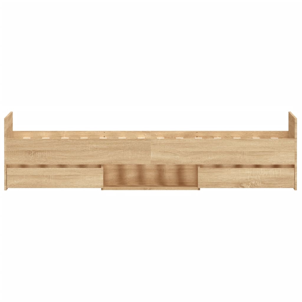 Bed frame without mattress sonoma oak 100x200 cm