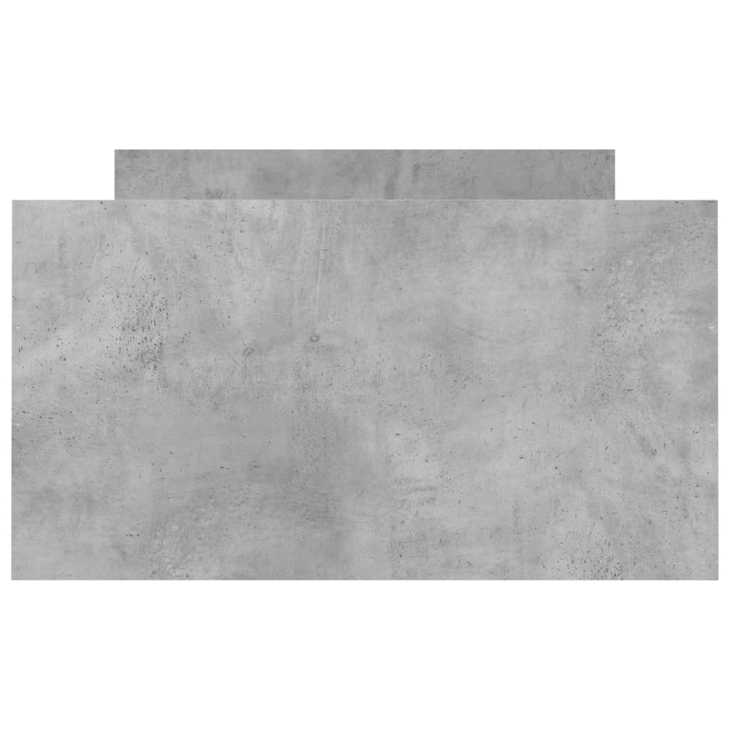 Cadre de lit sans matelas gris béton 100x200 cm