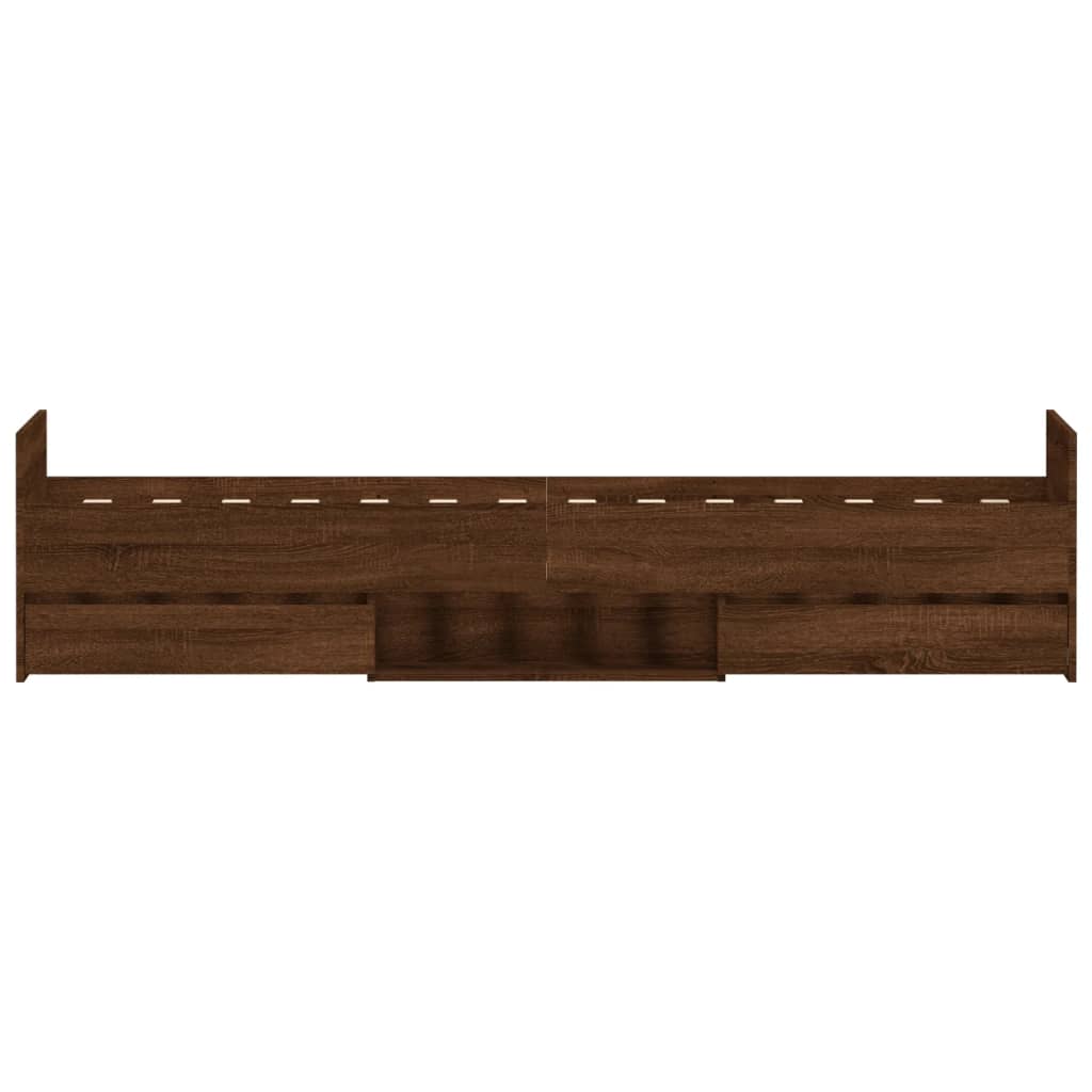 Cadre de lit sans matelas chêne marron 100x200 cm