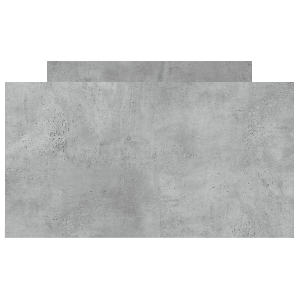 Cadre de lit sans matelas gris béton 90x200 cm