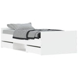 Cadre de lit sans matelas blanc 90x190 cm