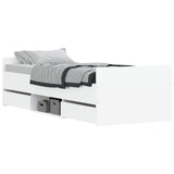 Cadre de lit sans matelas blanc 75x190 cm