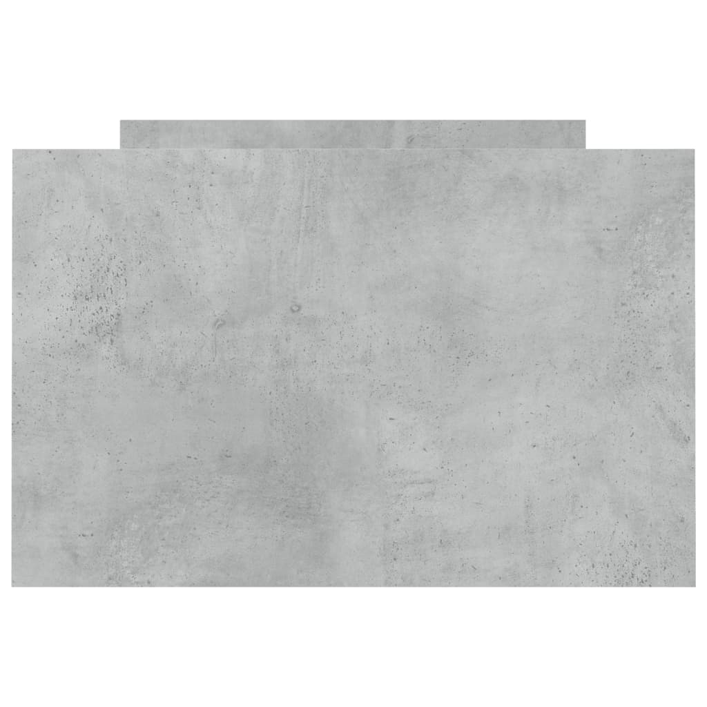 Cadre de lit sans matelas gris béton 75x190 cm