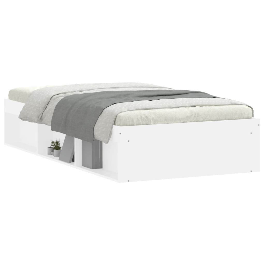 Bed frame without mattress white 90x200 cm