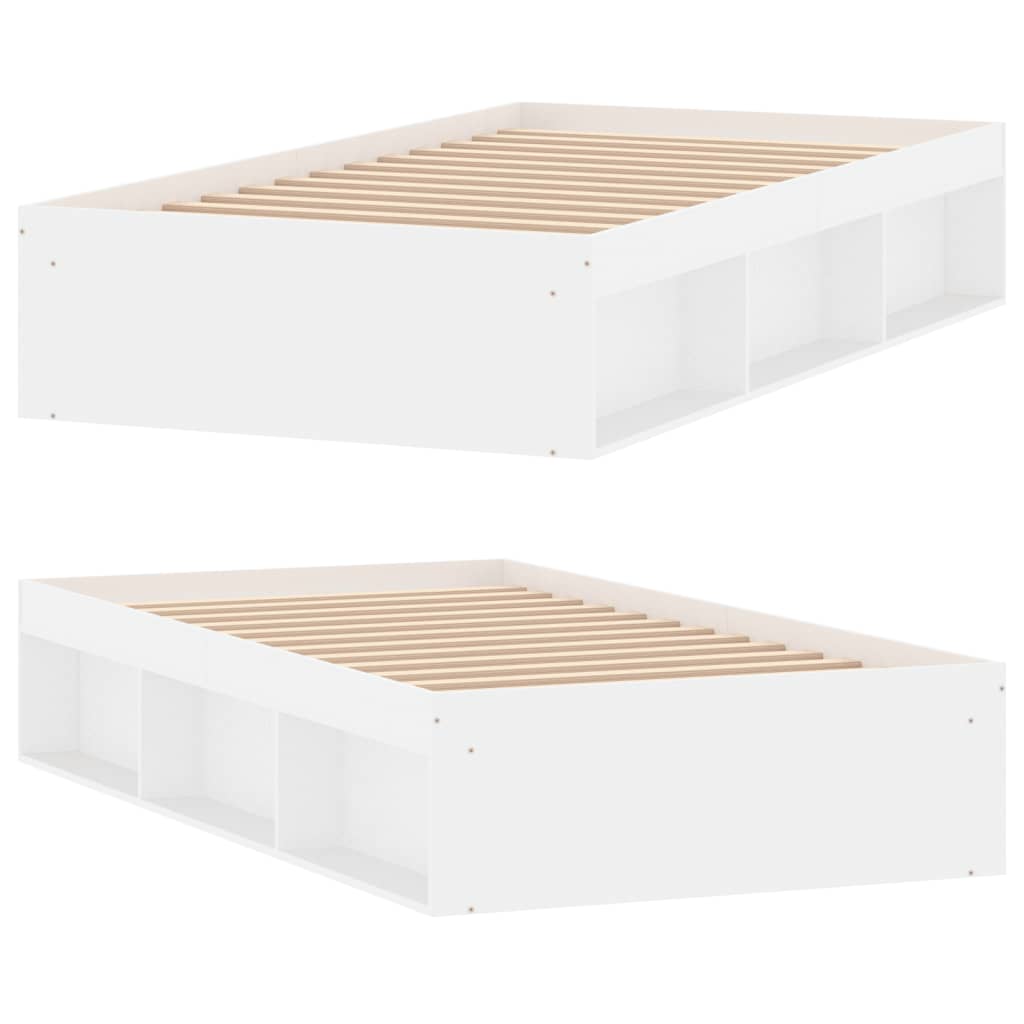 Bed frame without mattress white 90x200 cm